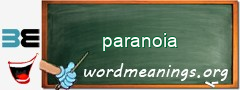 WordMeaning blackboard for paranoia